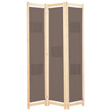 Vidaxl kamerscherm met 3 panelen 120x170x4 cm stof bruin