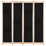 Vidaxl kamerscherm met 4 panelen 160x170x4 cm stof zwart