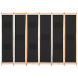 Vidaxl kamerscherm met 6 panelen 240x170x4 cm stof zwart