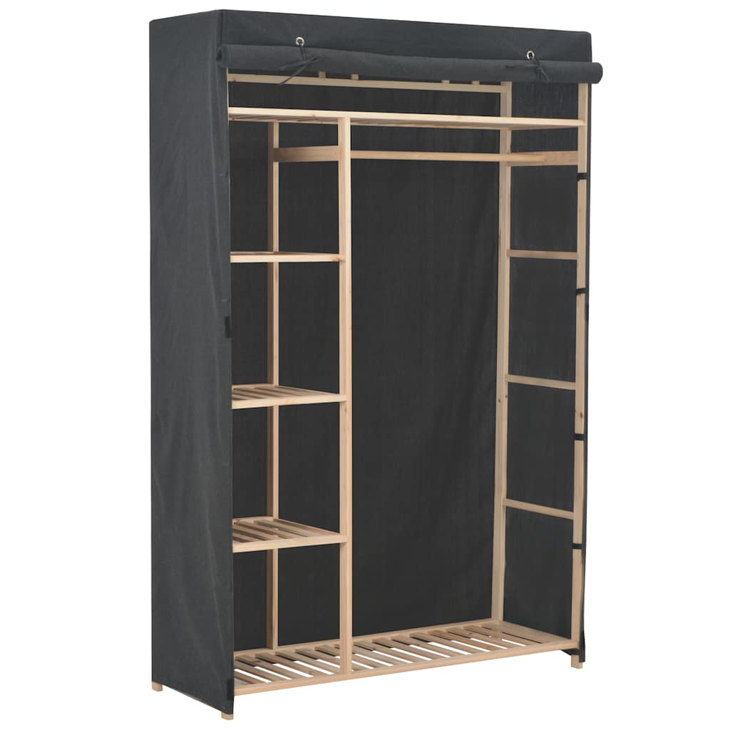 Vidaxl kledingkast 110x40x170 cm stof grijs