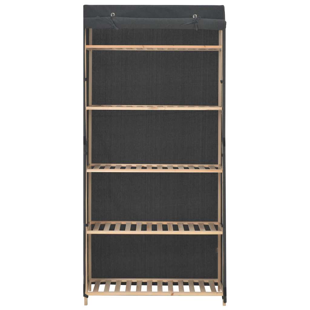 Vidaxl kledingkast 79x40x170 cm stof grijs