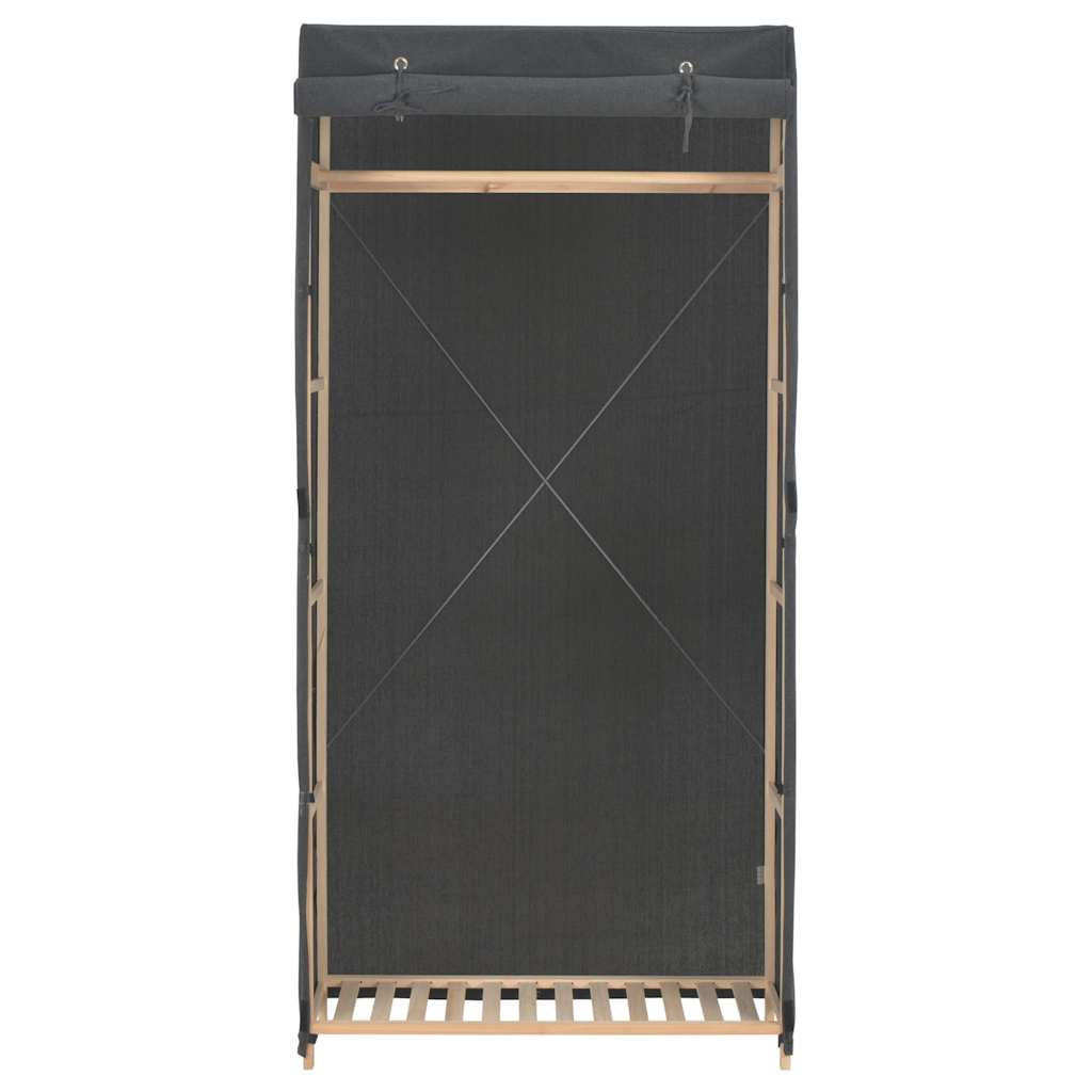 Vidaxl kledingkast 79x40x170 cm stof grijs