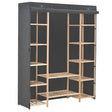 Vidaxl kledingkast 135x40x170 cm stof grijs