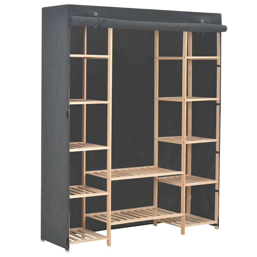 Vidaxl kledingkast 135x40x170 cm stof grijs
