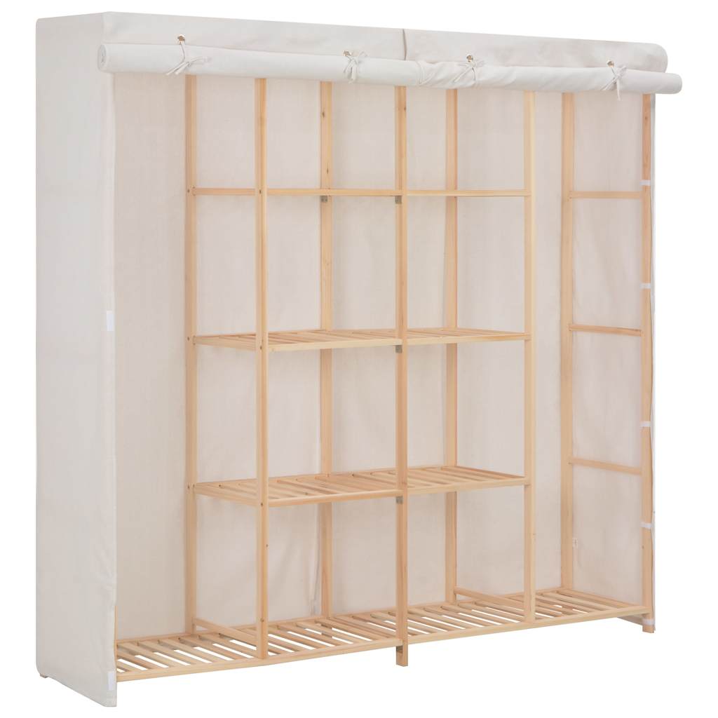 Vidaxl kledingkast 173x40x170 cm stof wit