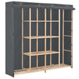 Vidaxl kledingkast 173x40x170 cm stof grijs