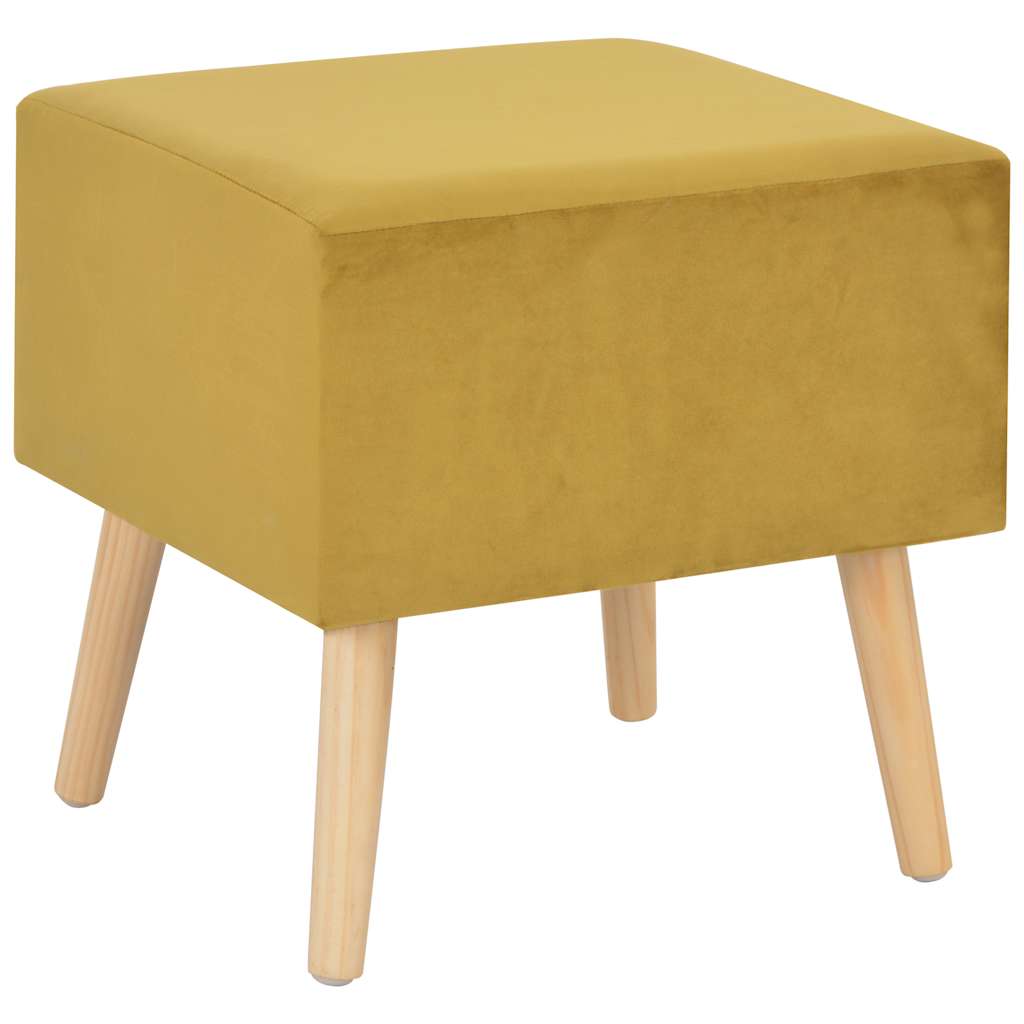 Vidaxl nachtkastje 40x35x40 cm fluweel mosterdkleurig