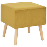 Vidaxl nachtkastje 40x35x40 cm fluweel mosterdkleurig
