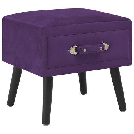 Vidaxl nachtkastje 40x35x40 cm fluweel donkerpaars