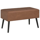Vidaxl salontafel 80x40x46 cm kunstleer donkerbruin