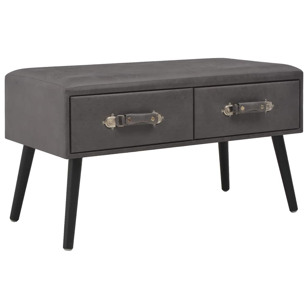 Vidaxl salontafel 80x40x46 cm kunstleer grijs