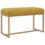 Vidaxl bankje 80 cm fluweel mosterdkleurig