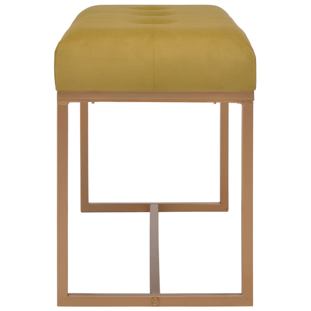 Vidaxl bankje 80 cm fluweel mosterdkleurig