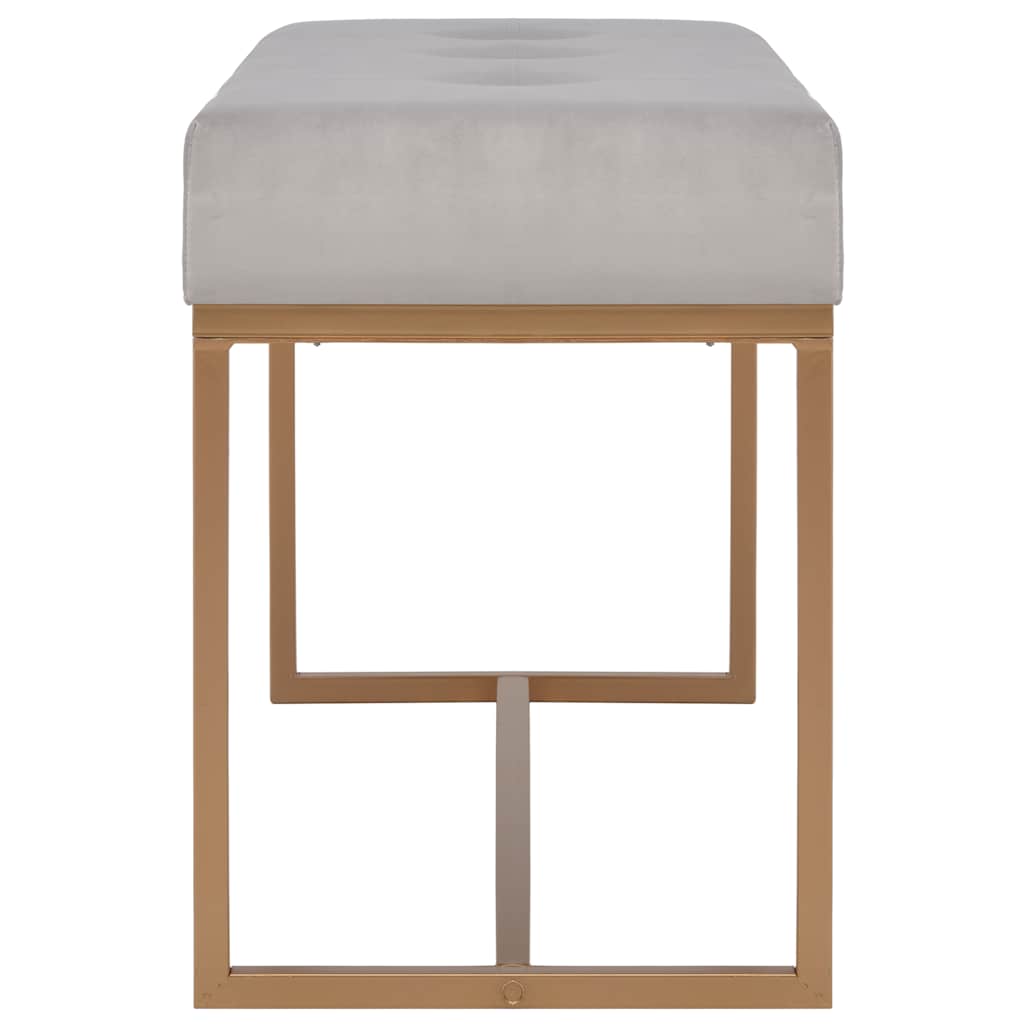 Vidaxl bankje 80 cm fluweel grijs