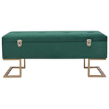 Vidaxl bankje met opbergvak 105 cm fluweel groen
