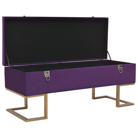 Vidaxl bankje met opbergvak 105 cm fluweel paars
