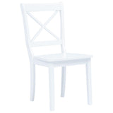 Vidaxl eetkamerstoelen 4 st massief rubberwood wit