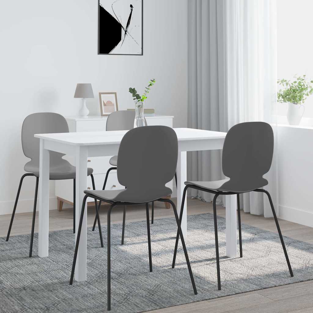 Vidaxl eettafel 114x71x75 cm massief rubberwood wit
