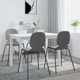 Vidaxl eettafel 114x71x75 cm massief rubberwood wit