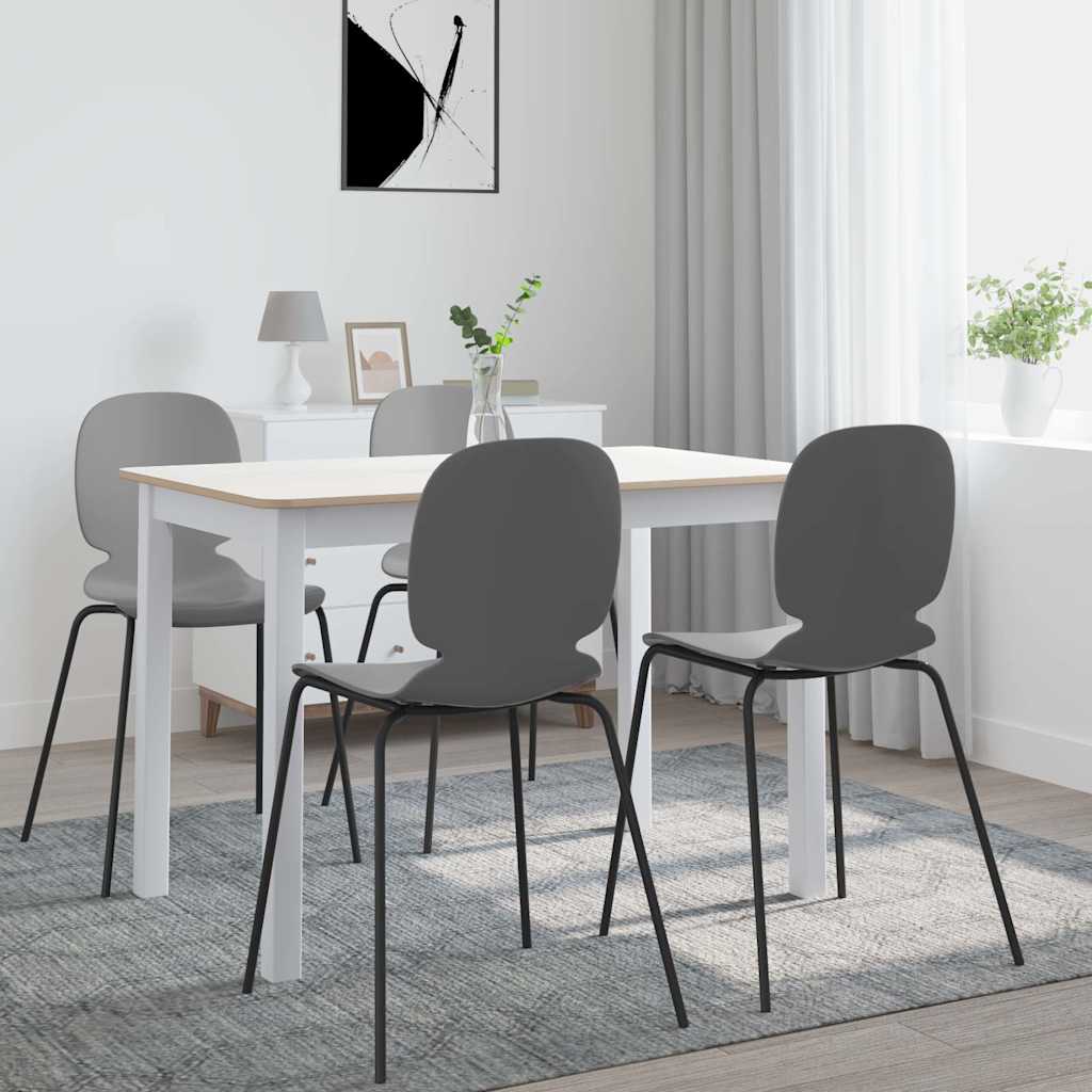 Vidaxl eettafel 114x71x75 cm massief rubberwood wit en bruin