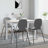 Vidaxl eettafel 114x71x75 cm massief rubberwood wit en bruin