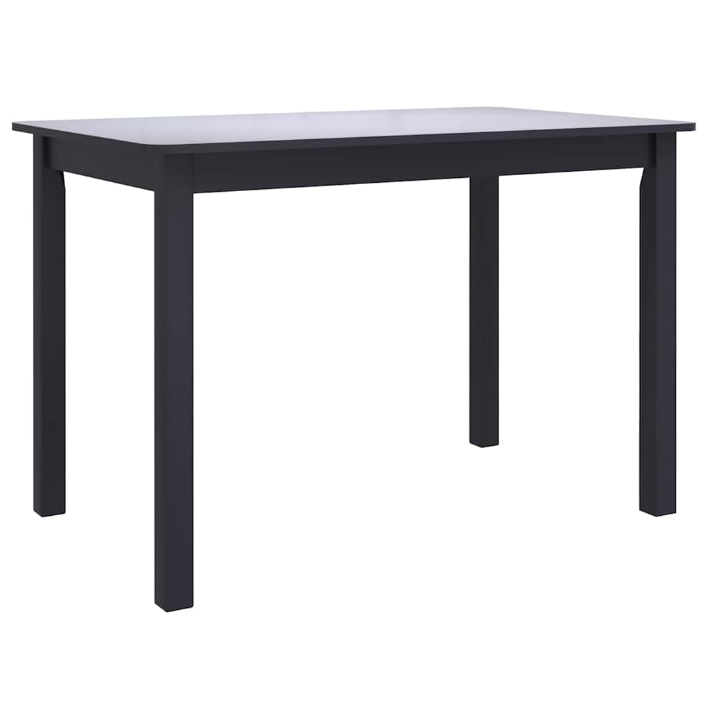 Vidaxl eettafel 114x71x75 cm massief rubberwood zwart