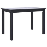 Vidaxl eettafel 114x71x75 cm massief rubberwood zwart