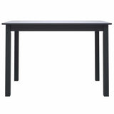 Vidaxl eettafel 114x71x75 cm massief rubberwood zwart