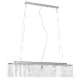 Vidaxl plafondlamp met kristallen kralen 104 cm zilverkleurig