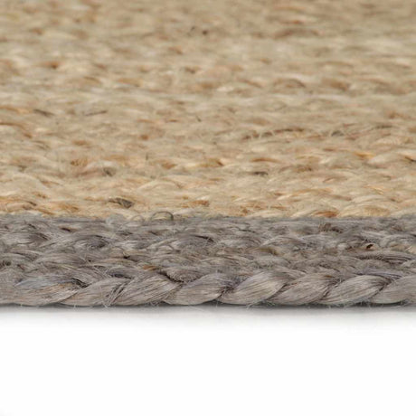 Vidaxl vloerkleed handgemaakt met grijze rand 120 cm jute