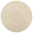 Vidaxl vloerkleed handgemaakt 90 cm jute wit en naturel