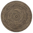 Vidaxl vloerkleed handgemaakt 150 cm jute zwart en naturel