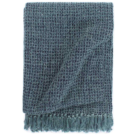 Vidaxl plaid 125x150 cm katoen indigo-blauw