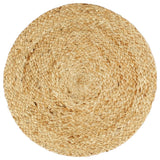 Vidaxl Placetmats 4 STS ronderëm 38 cm Jute natierlech