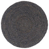 Vidaxl placemats 4 sts okoli 38 cm jute temno siva