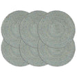 Vidaxl placemats 6 st rond 38 cm jute olijfgroen
