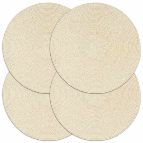 Vidaxl placemats 4 st rond 38 cm katoen natuurlijk