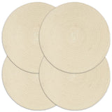 Vidaxl placemats 4 st rond 38 cm katoen natuurlijk
