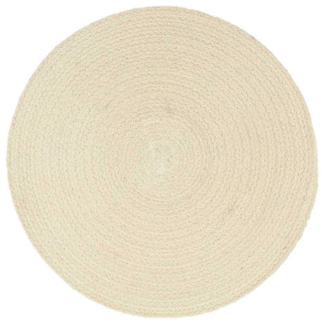 Vidaxl placemats 4 st rond 38 cm katoen natuurlijk