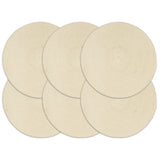 Vidaxl placemats 6 st rond 38 cm katoen natuurlijk