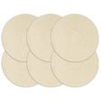 Vidaxl placemats 6 st rond 38 cm katoen natuurlijk