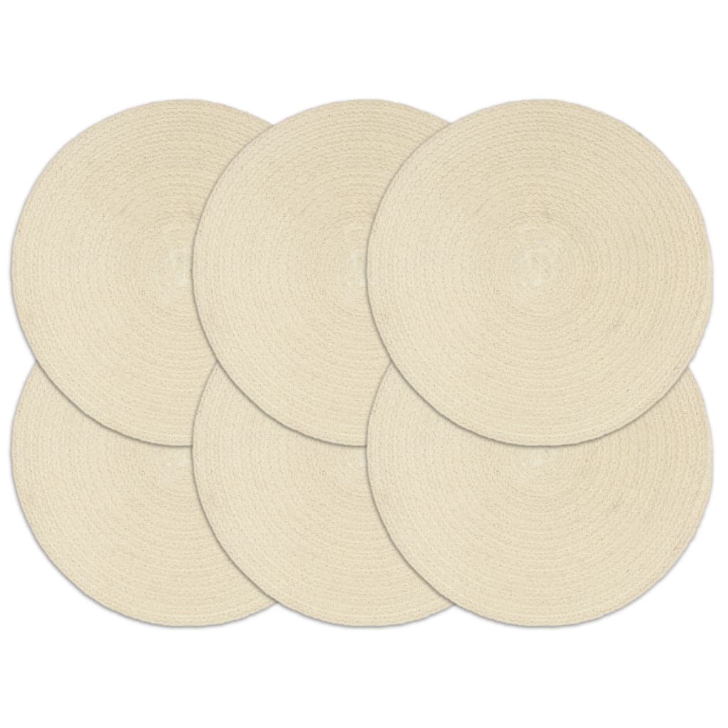 Vidaxl PLASCEMATS 6 STS round 38 cm Cotton ovviamente