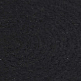 Vidaxl placemats 4 st rond 38 cm katoen effen zwart