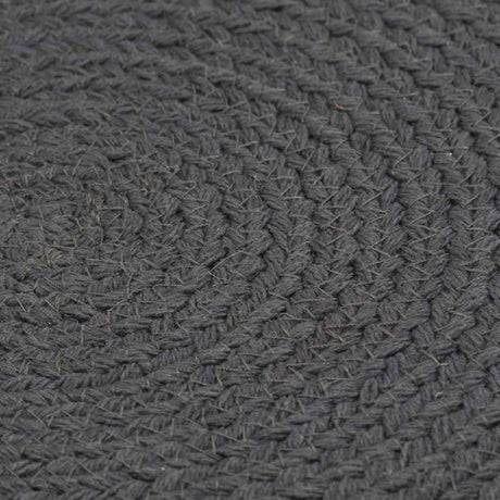 Vidaxl placemats 4 st rond 38 cm katoen effen donkergrijs