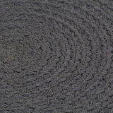 Vidaxl Placemats 6 sts Round 38 cm cotton plain dark gray