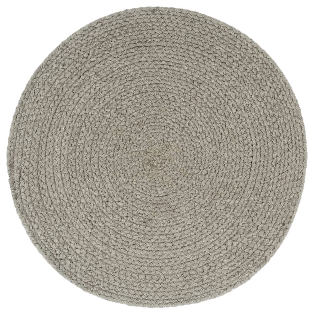 Vidaxl Placemats 6 sts okrog 38 cm bombaž