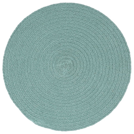 Vidaxl placemats 6 st rond 38 cm katoen effen groen