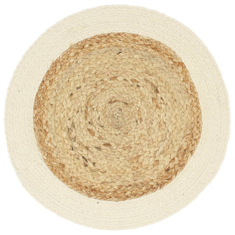 Vidaxl placemats 4 st rond 38 cm jute en katoen natuurlijk