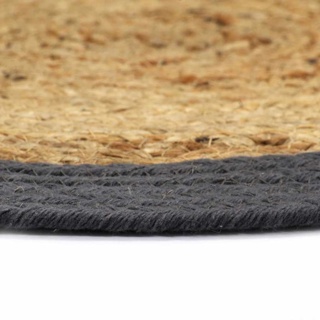 Vidaxl placemats 4 st 38 cm jute en katoen natuurlijk en antraciet