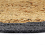 Vidaxl placemats 4 st 38 cm jute en katoen natuurlijk en antraciet